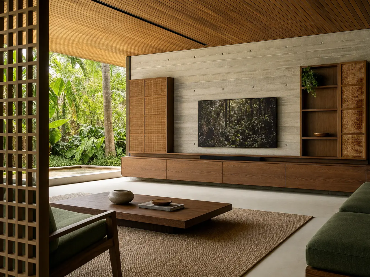 Fadior Galleria Living Room Suite with Suspended Listening Rail — 304 stainless steel living room system, front view