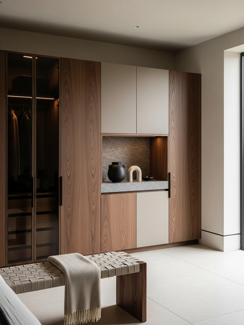 Fadior Brera Wardrobe Suite — 304 stainless steel wardrobe system, front view
