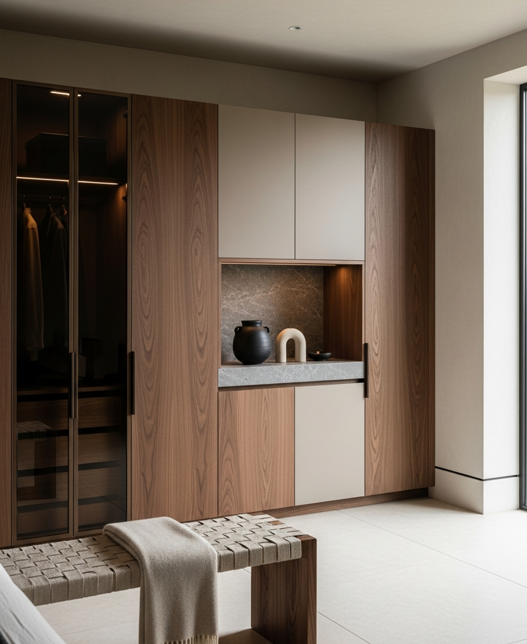 Fadior Brera Wardrobe Suite — 304 stainless steel wardrobe system, front view