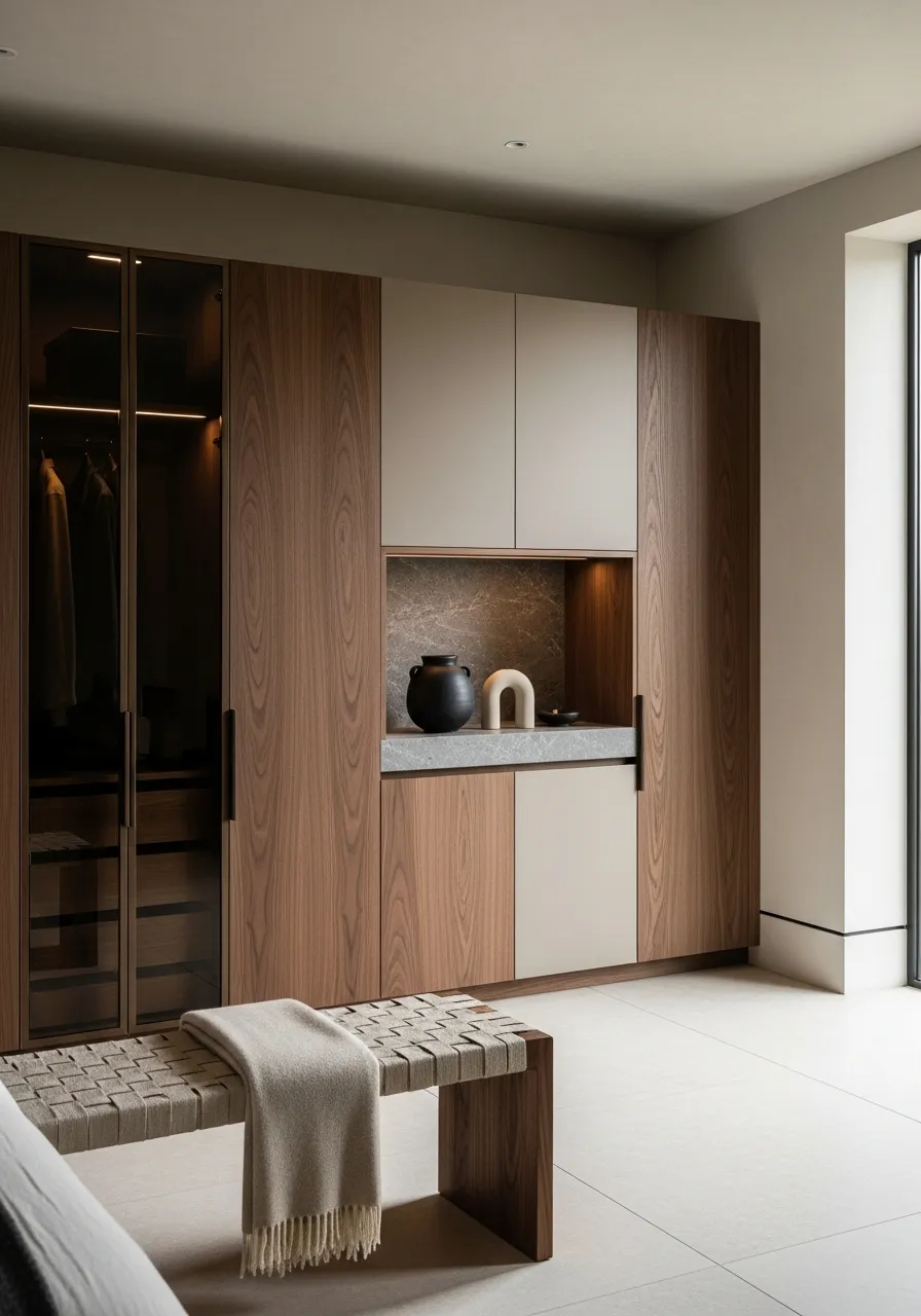 Fadior Brera Wardrobe Suite — 304 stainless steel wardrobe system, front view