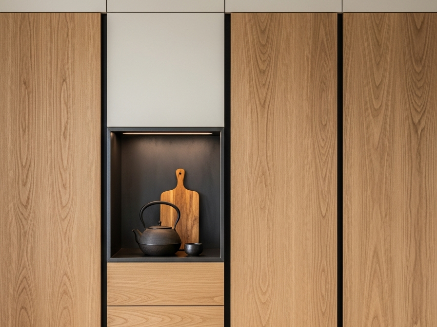 Fadior Resonance Wardrobe Suite — 304 stainless steel wardrobe system, front view