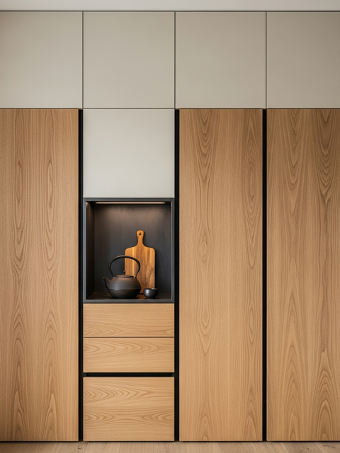 Fadior Resonance Wardrobe Suite — 304 stainless steel wardrobe system, front view