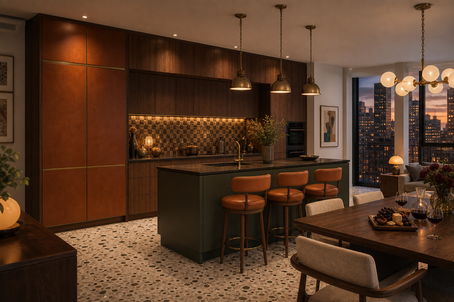 Fadior Continuum Kitchen Suite with Integrated Culinary Wall — interior room context showing cabinet integration