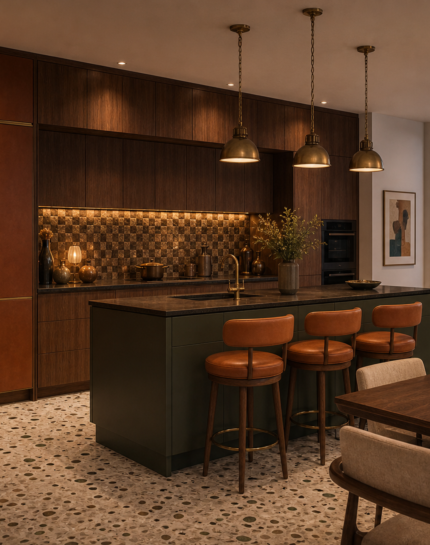 Fadior Continuum Kitchen Suite with Integrated Culinary Wall — interior room context showing cabinet integration