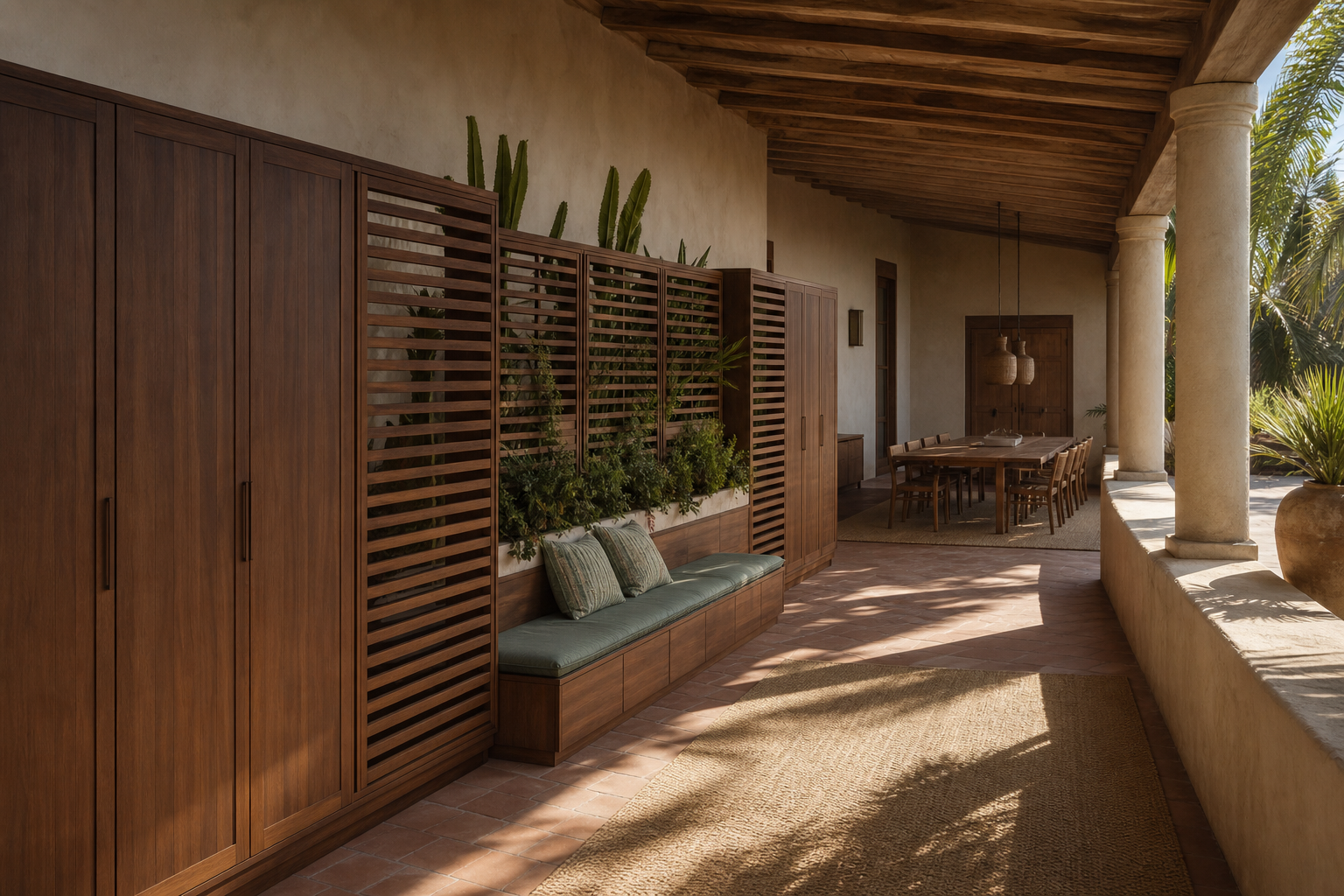 Fadior Dusk Oasis Screened Planter Gallery — interior room context showing cabinet integration