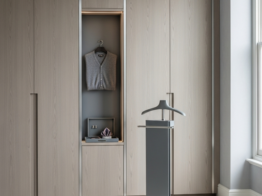Fadior Brera Wardrobe Suite — 304 stainless steel wardrobe system, front view