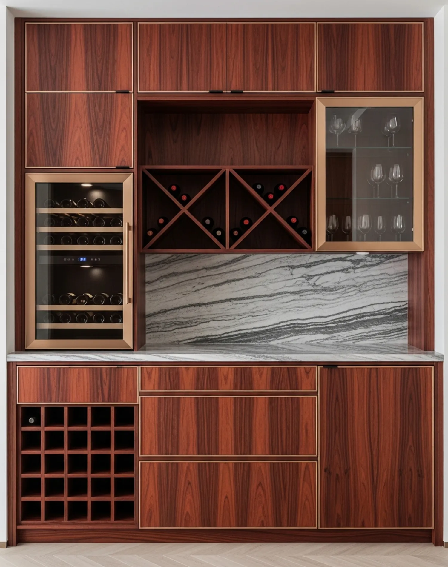 Suite de Armario para Vinos Estuary perspectiva interior