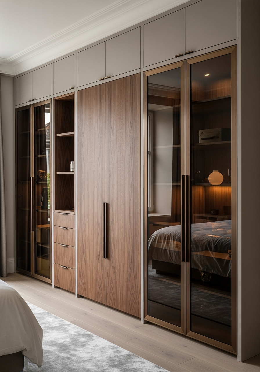 Fadior Essence Media Console — interior room context showing cabinet integration