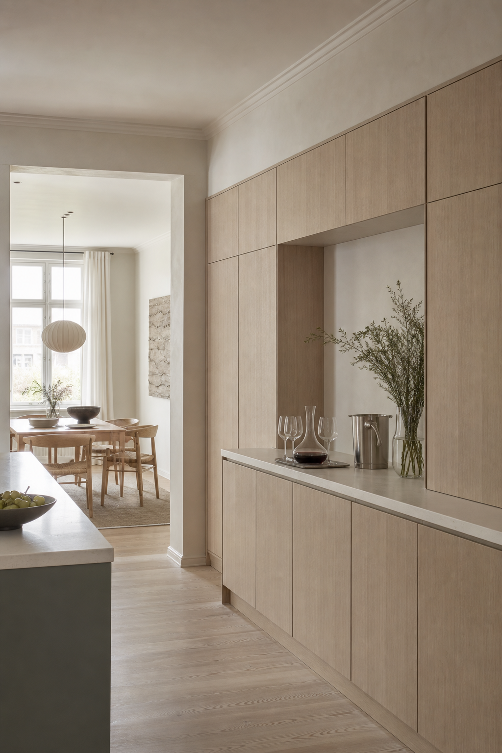 Fadior Estuary Wine Cabinet Suite with Sommelier Threshold Bar — interior room context showing cabinet integration