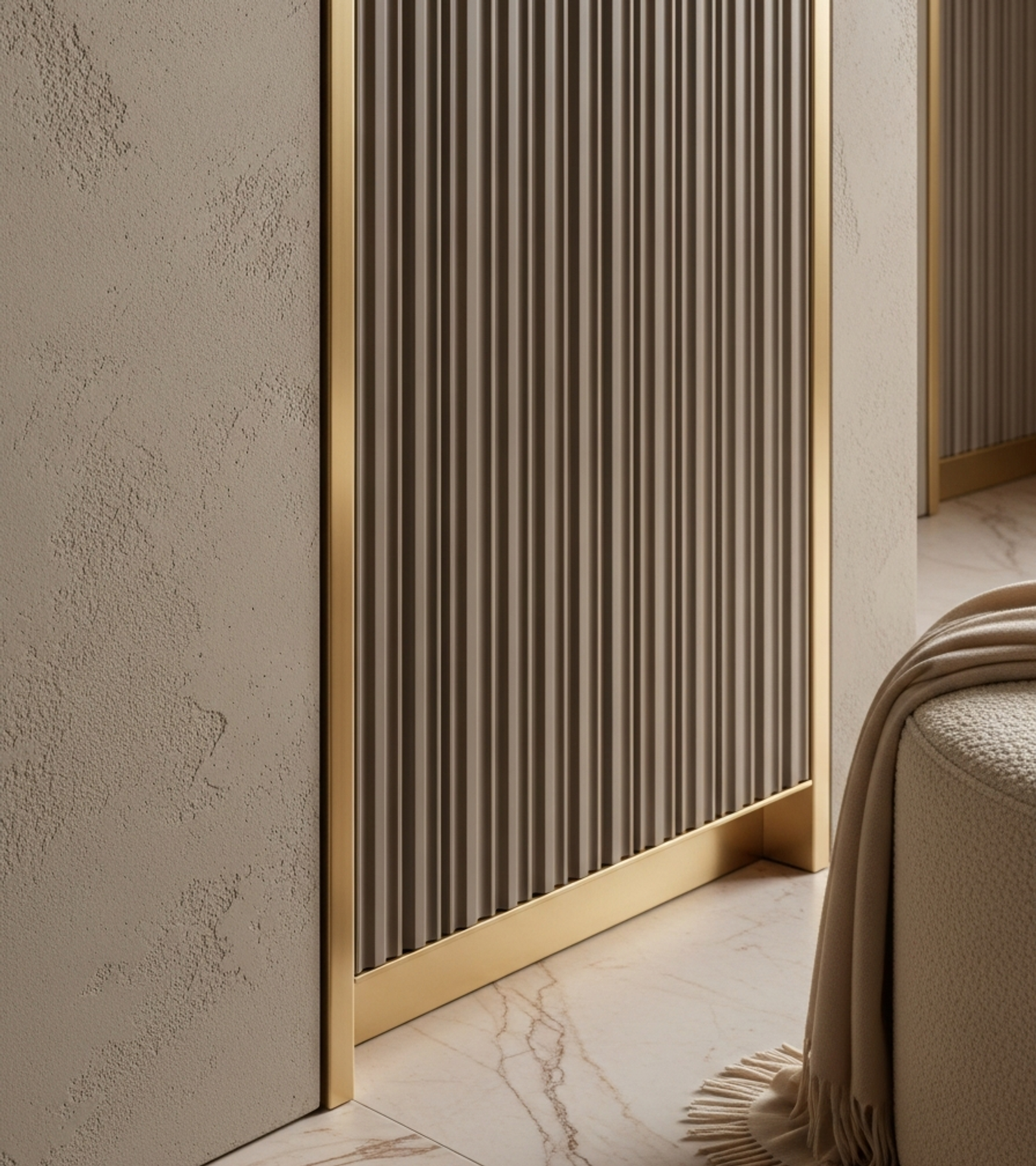 Fadior Archetype Shoe Wardrobe — close-up of stainless steel finish and hardware detail