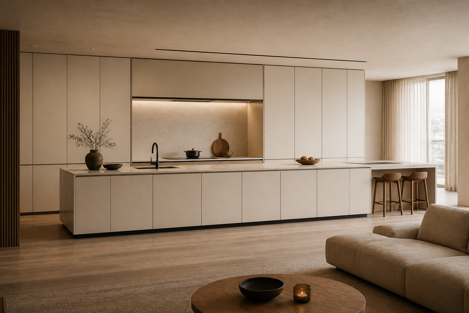Solace stainless steel kitchen suite with craft island horizon