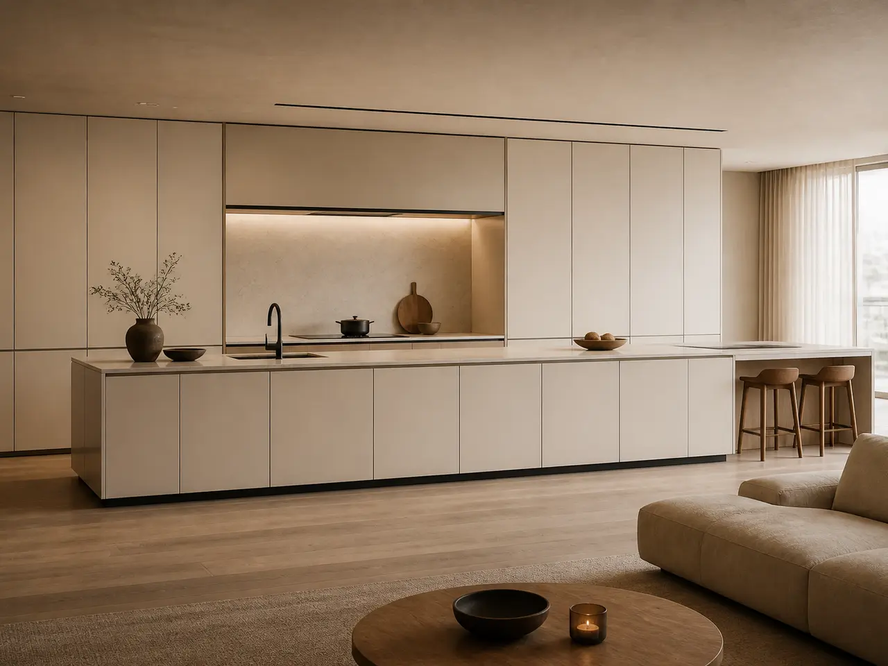 Fadior Solace Kitchen Suite with Craft Island Horizon - custom 304 stainless steel kitchen cabinetry with residential finishes, storage planning, and daily workflow