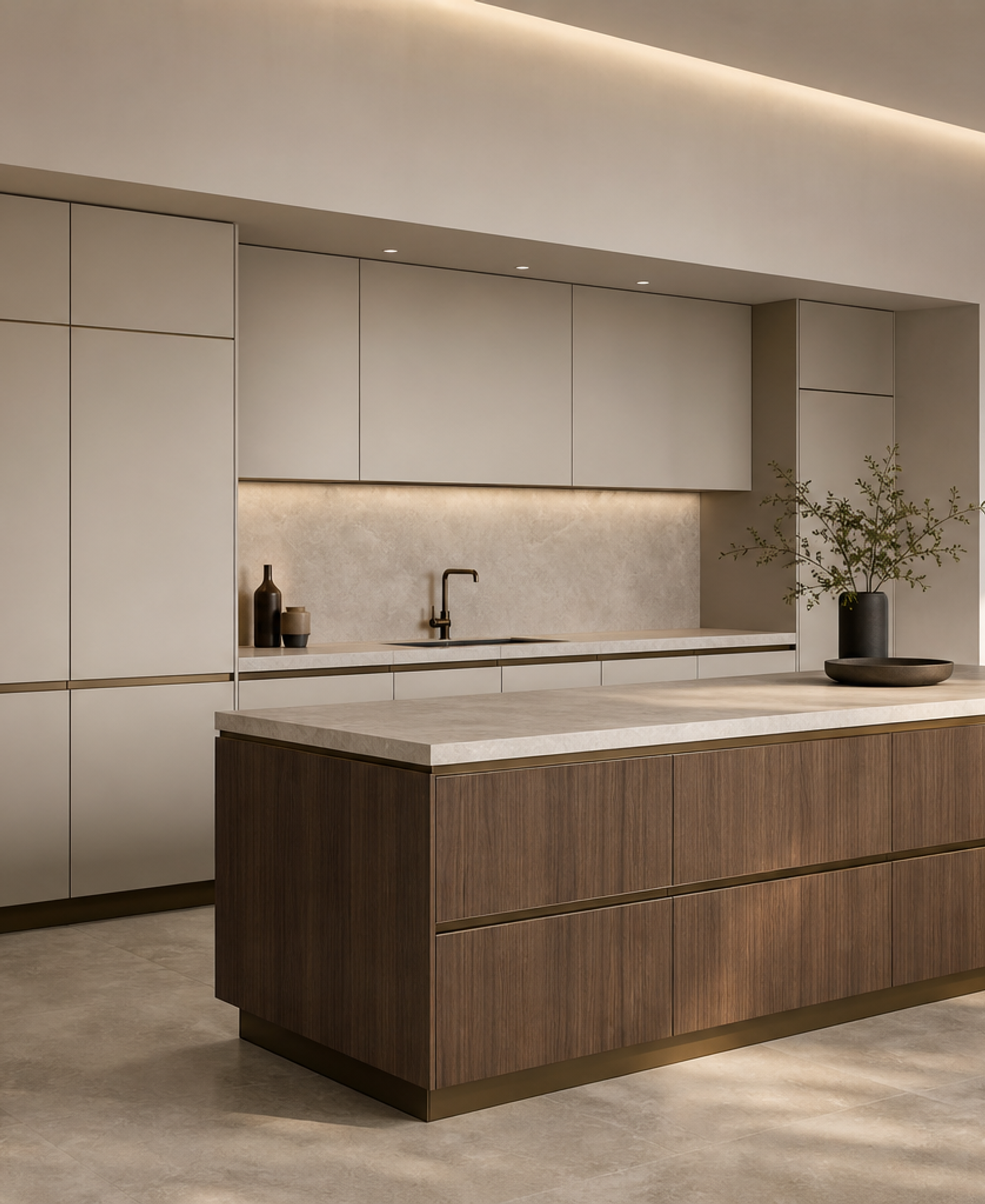 Fadior Atelier Kitchen Suite with Modular Culinary Wall — 304 stainless steel kitchen system, front view