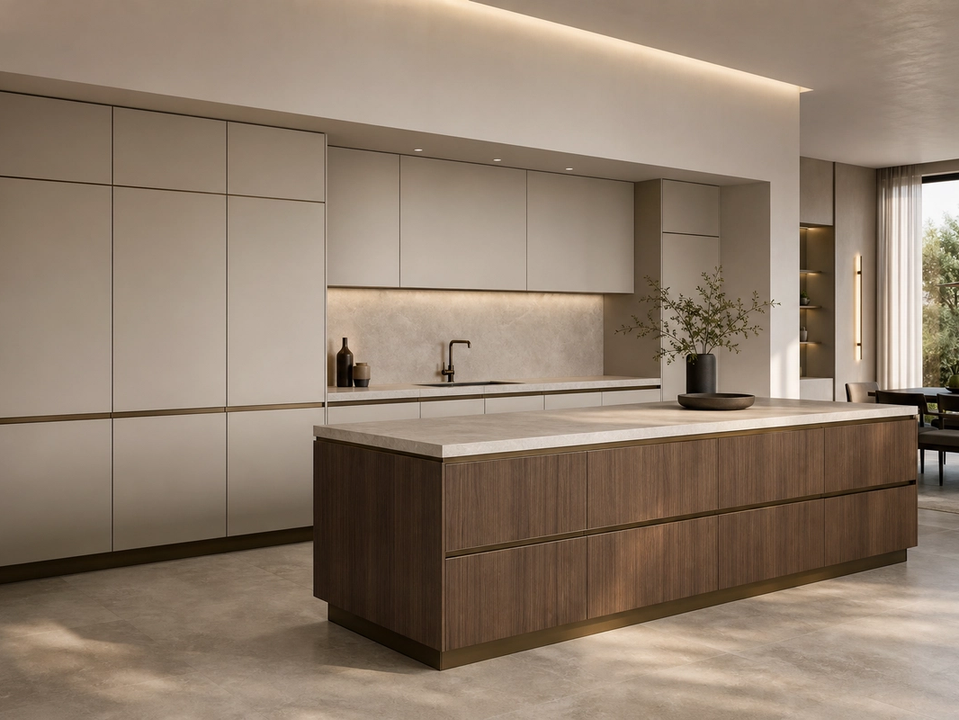 Fadior Atelier Kitchen Suite with Modular Culinary Wall — 304 stainless steel kitchen system, front view