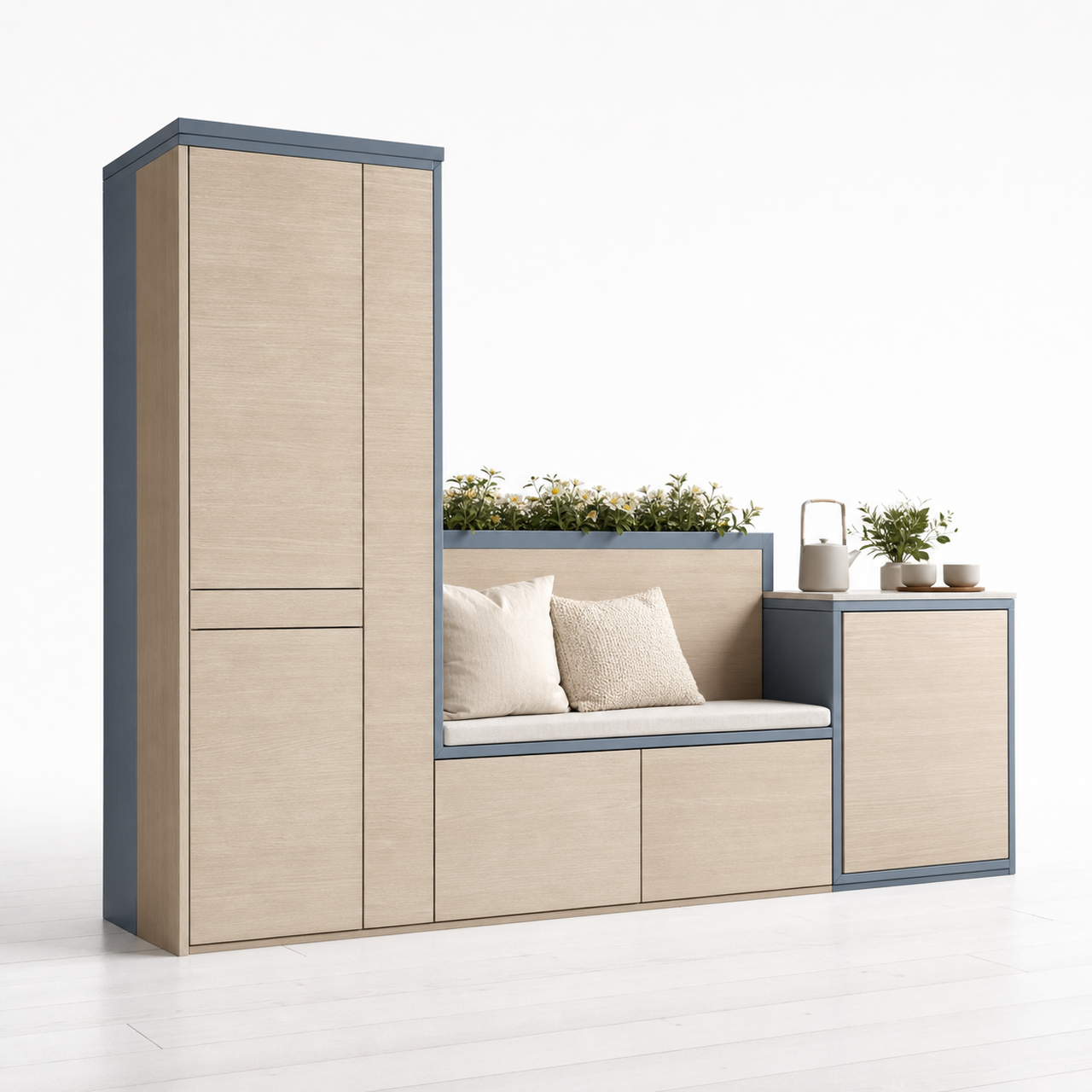 Fadior Soleil Balcony Suite with Folding Citrus Tea Bar — 304 stainless steel balcony system, front view