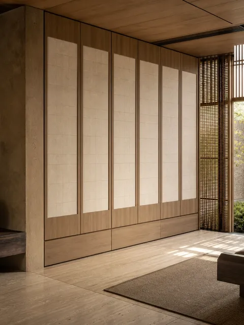 Suite de Armario Canopy con Alcoba de Vestidor de Ciprés Natural