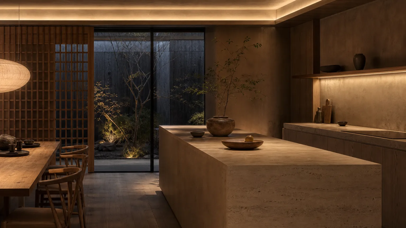 Iluminación de cocina Artemide como atmósfera
