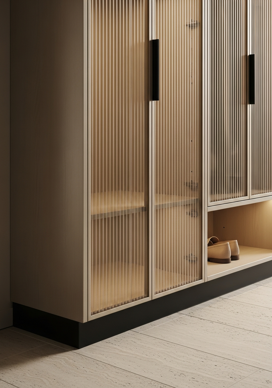 Fadior Archetype Entryway Suite — close-up of stainless steel finish and hardware detail