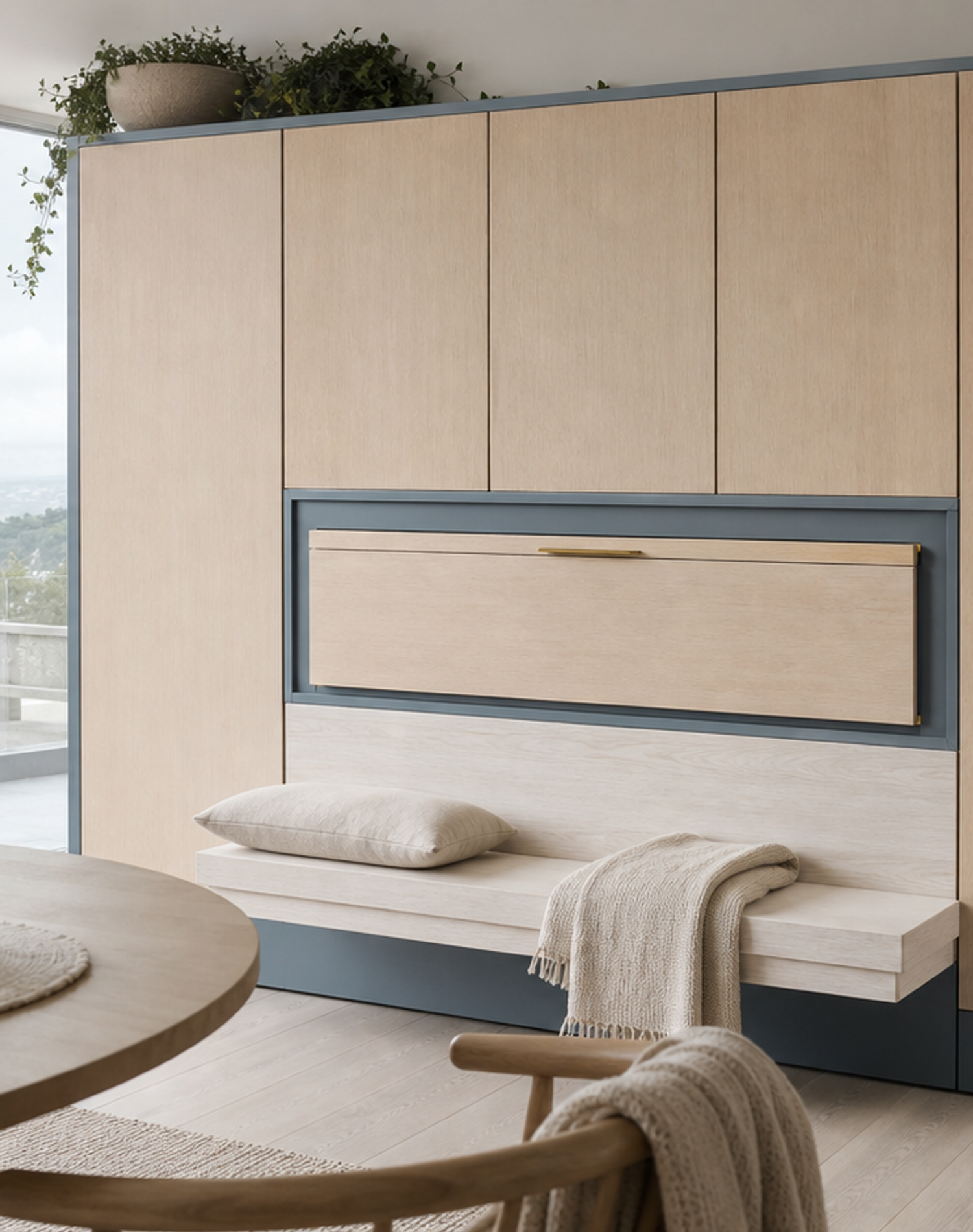Fadior Soleil Balcony Suite with Folding Citrus Tea Bar — lifestyle setting with natural light and residential styling