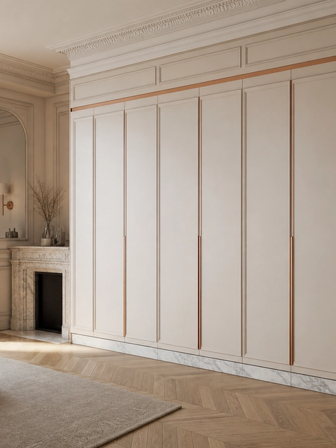 Fadior Eclipse Wardrobe Suite with Reconfigurable Frame Dressing Axis — 304 stainless steel wardrobe system, front view
