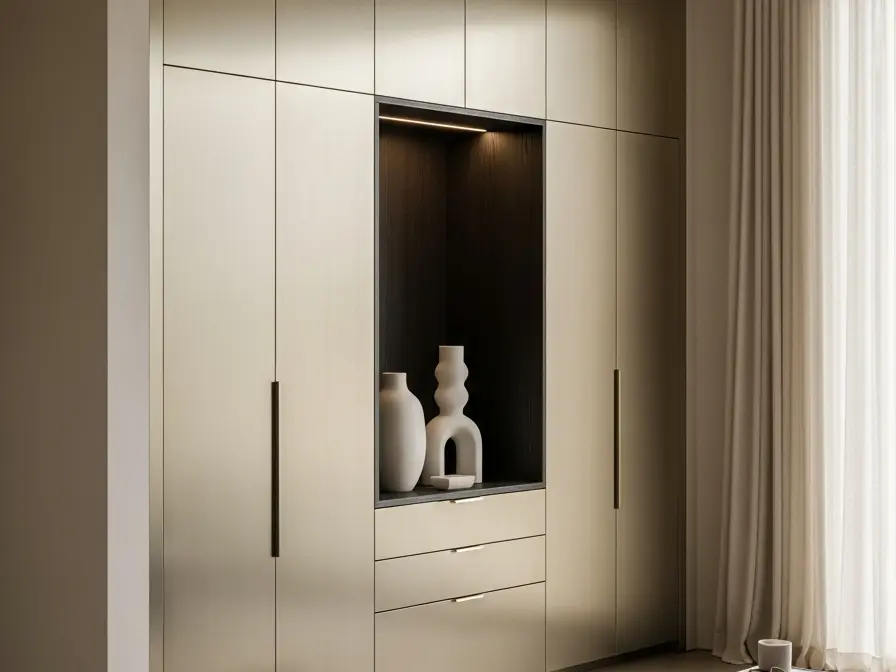 Fadior Brera Wardrobe Suite - custom 304 stainless steel wardrobe or walk-in closet with lighting, hanging, drawer storage, and residential finishes