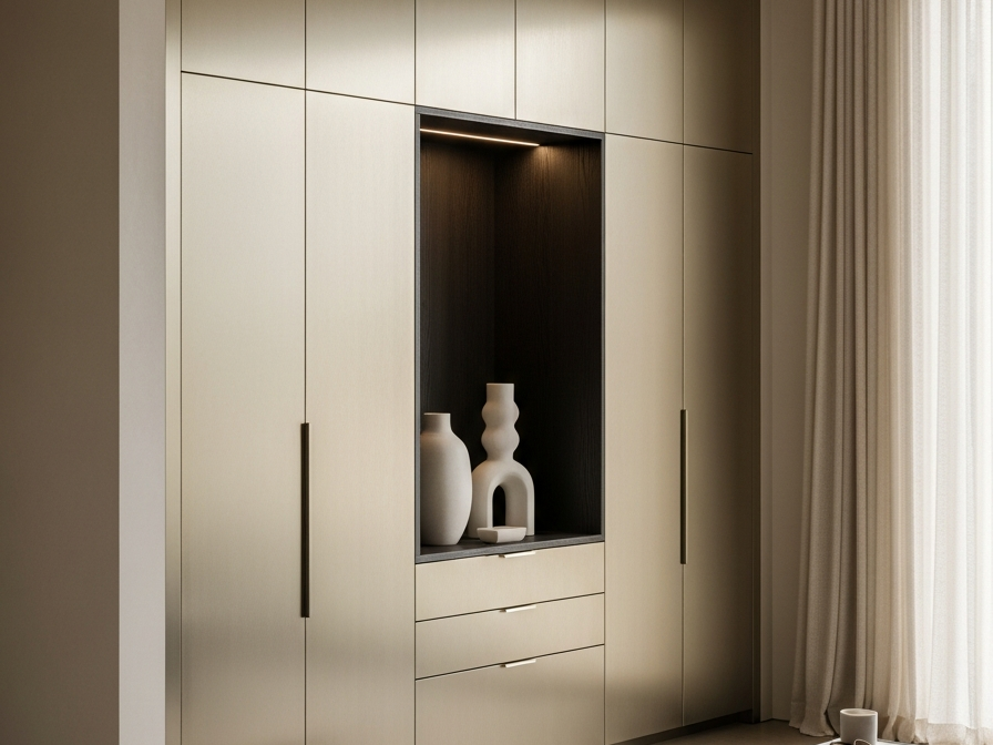 Fadior Brera Wardrobe Suite — 304 stainless steel wardrobe system, front view
