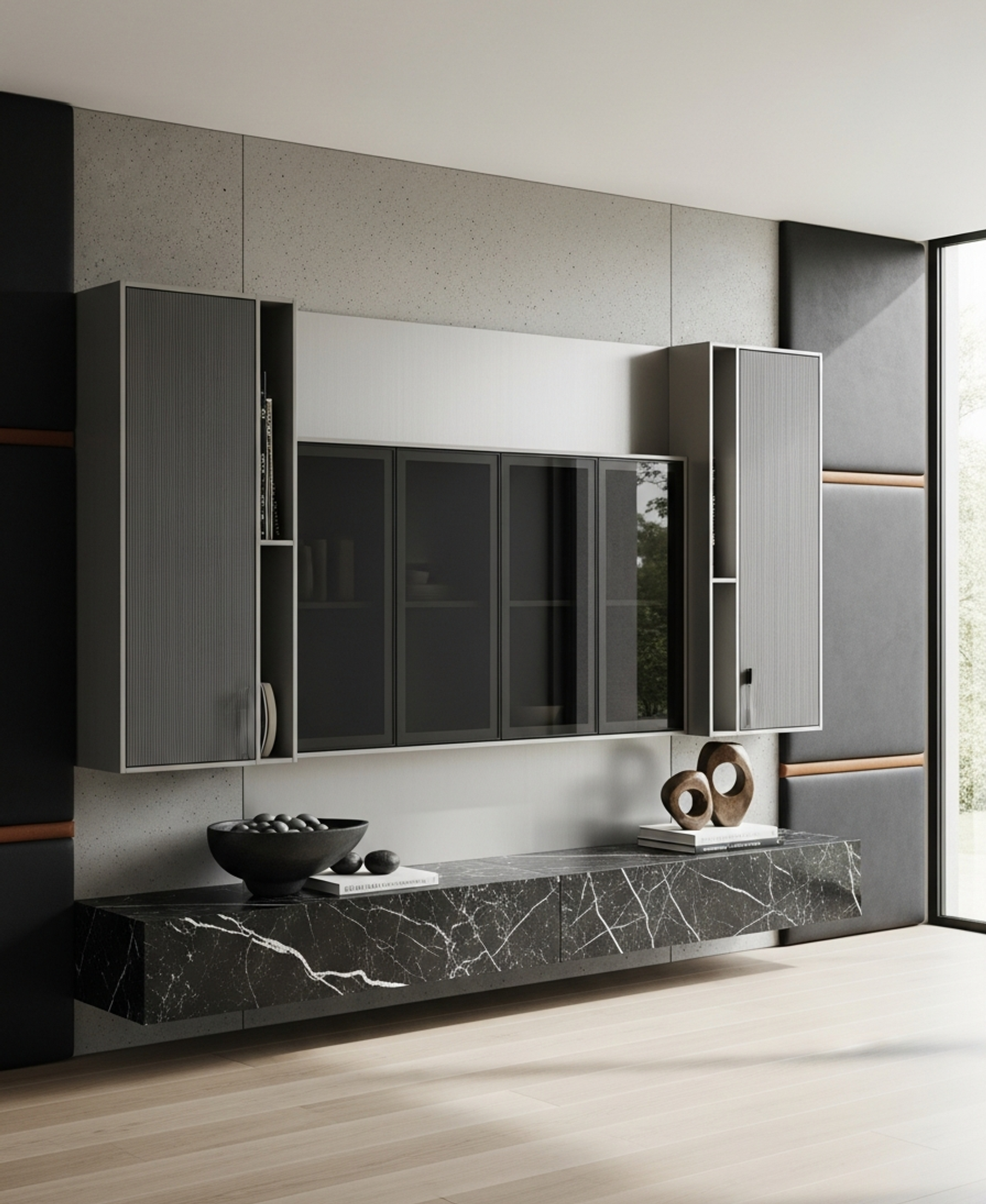 Fadior Essence Living Room Suite — 304 stainless steel living room system, front view