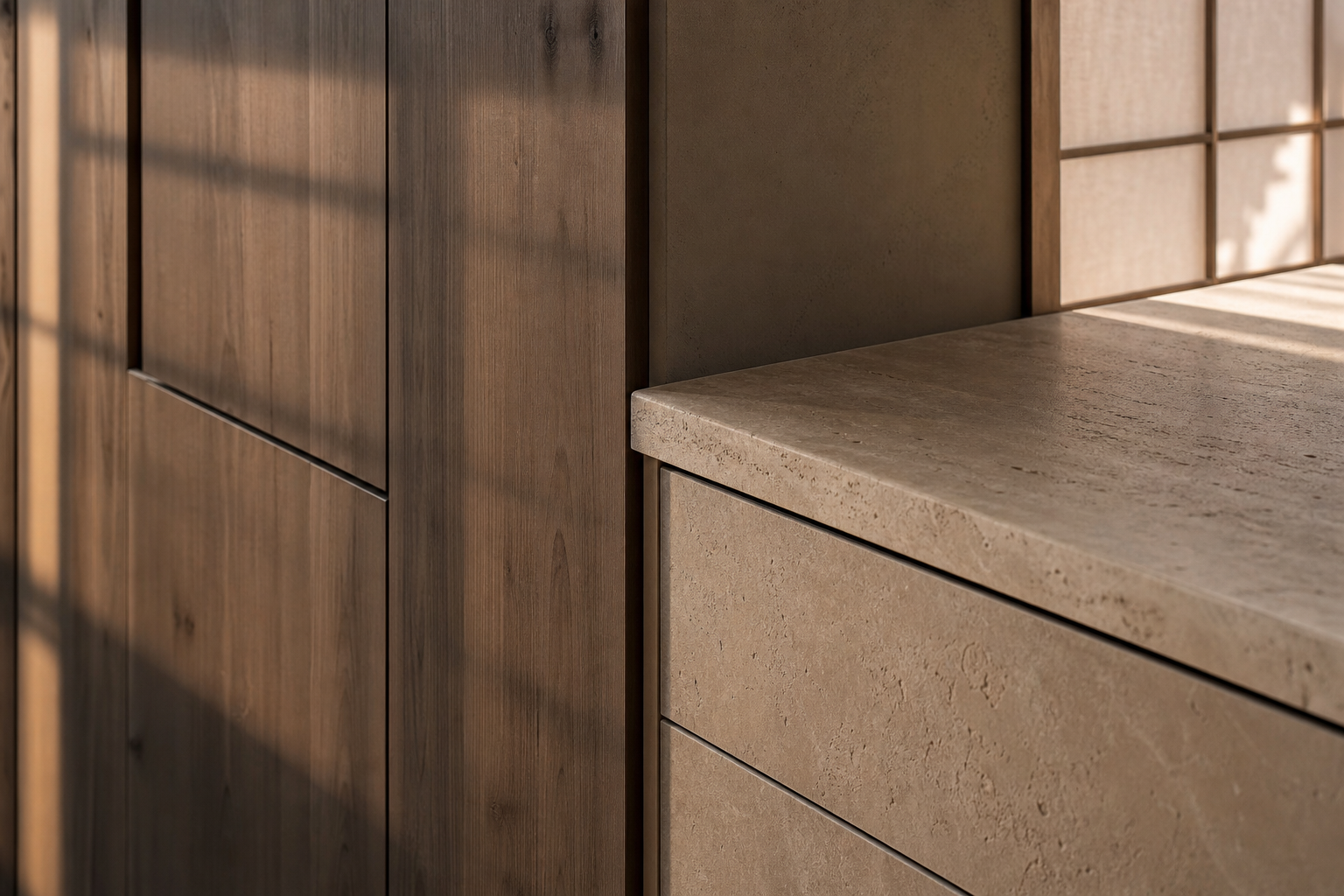 Fadior Dream Home Kitchen Suite with Breezeway Pantry Island — close-up of stainless steel finish and hardware detail