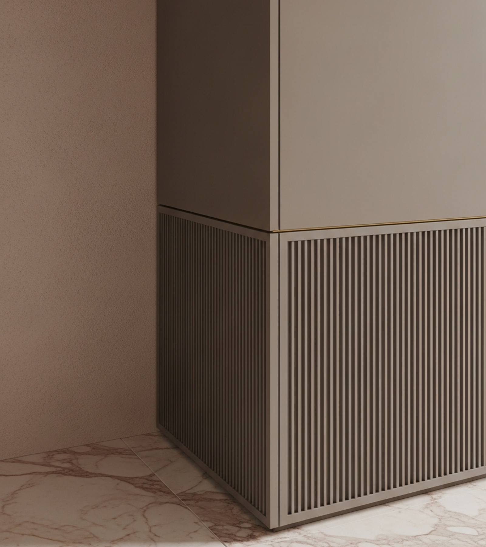 Fadior Savile Entryway Suite — close-up of stainless steel finish and hardware detail