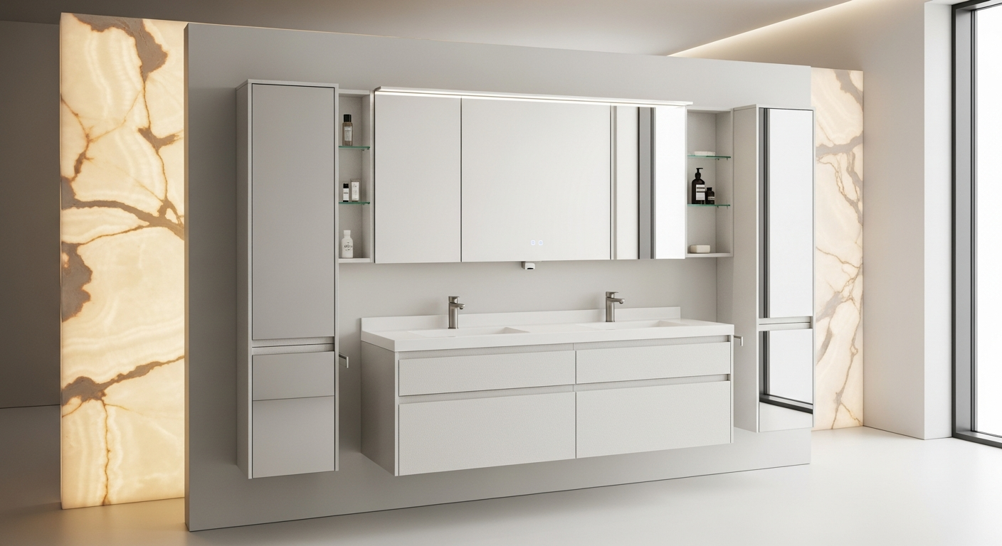 Fadior Acqua Luminous Vanity — lifestyle setting with natural light and residential styling