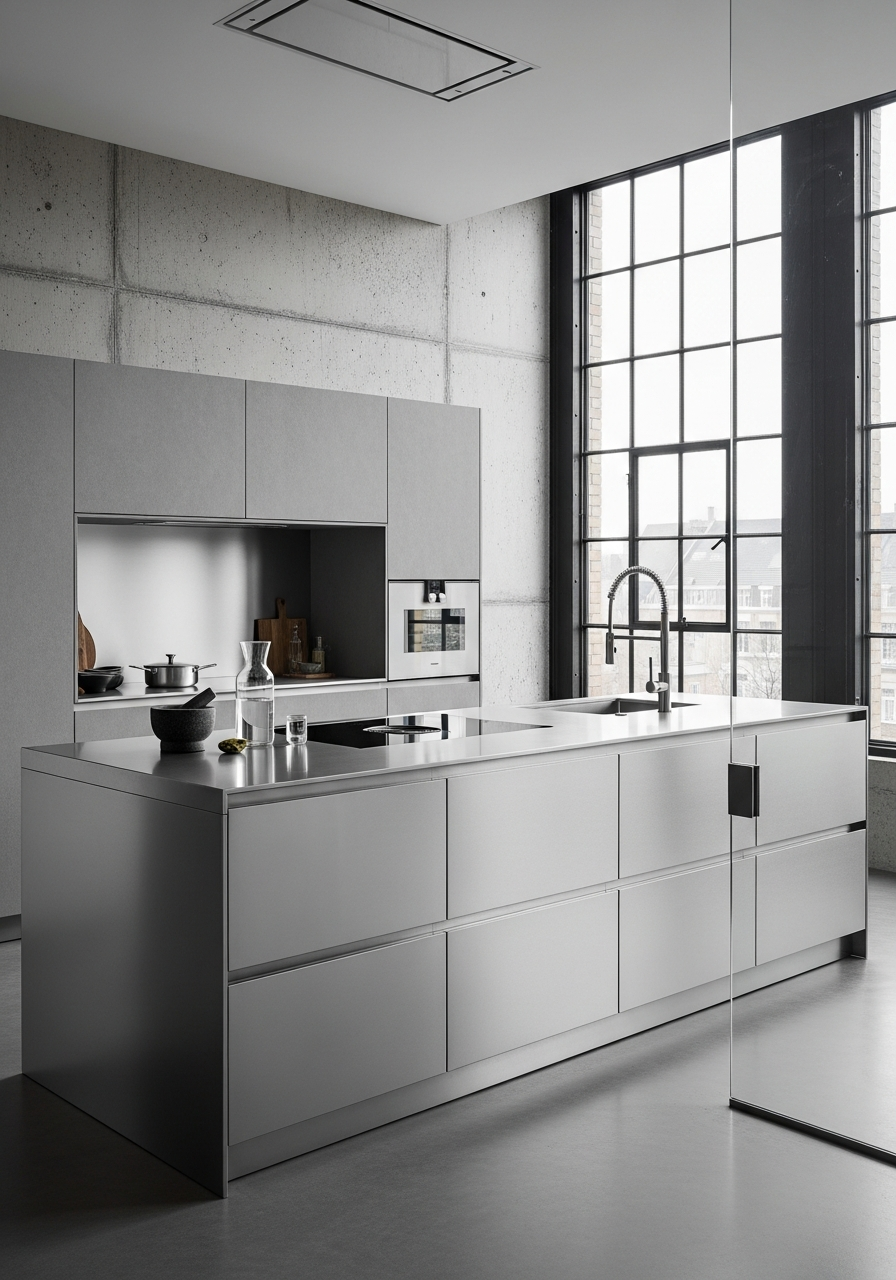 Fadior Pavilion Kitchen Suite — 304 stainless steel kitchen system, front view