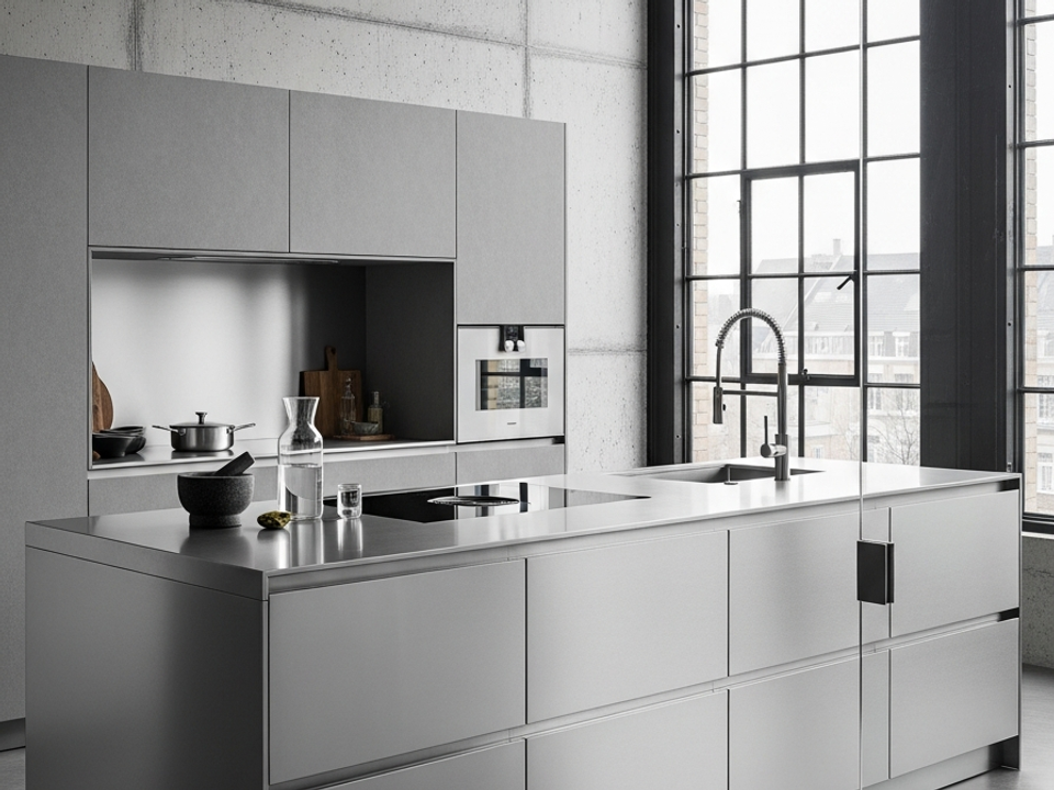 Fadior Pavilion Kitchen Suite — 304 stainless steel kitchen system, front view