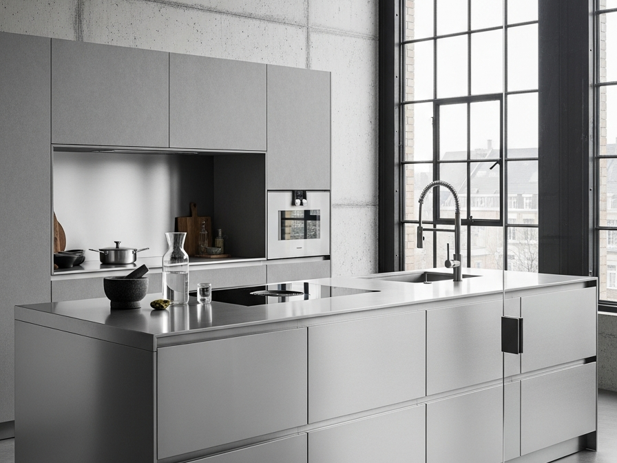 Fadior Pavilion Kitchen Suite — 304 stainless steel kitchen system, front view