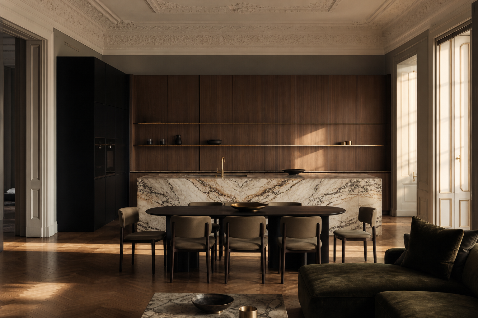 Fadior Atelier Floating Profile Pantry Wall — lifestyle setting with natural light and residential styling