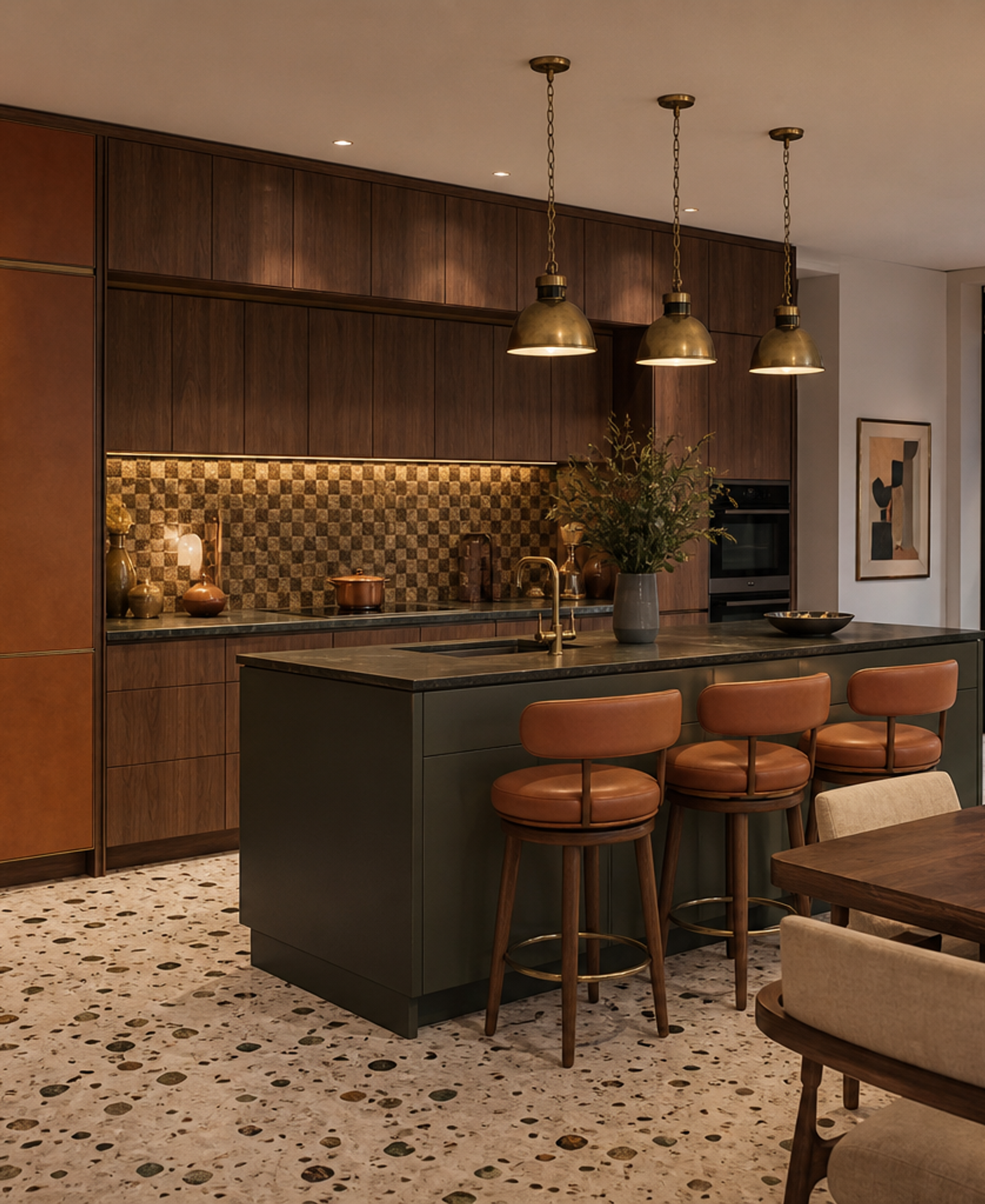 Fadior Continuum Kitchen Suite with Integrated Culinary Wall — 304 stainless steel kitchen system, front view