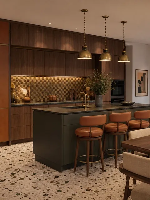 Fadior Continuum Kitchen Suite with Integrated Culinary Wall — 304 stainless steel kitchen system, front view