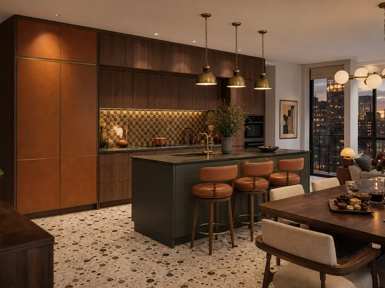Fadior Continuum Kitchen Suite with Integrated Culinary Wall — 304 stainless steel kitchen system, front view