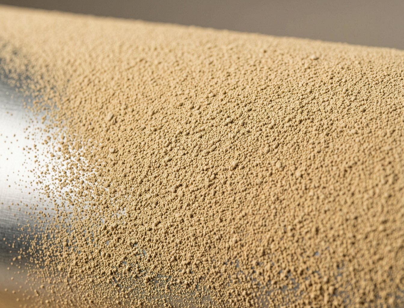 Close-up macro texture of Thermoset Polyester Powder (Coating Material)