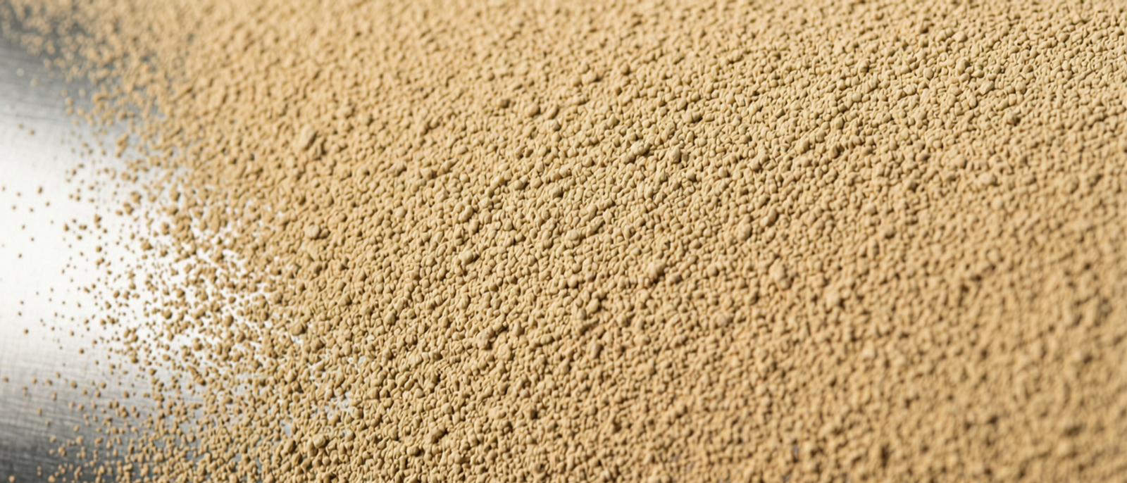 Close-up macro texture of Thermoset Polyester Powder (Coating Material)