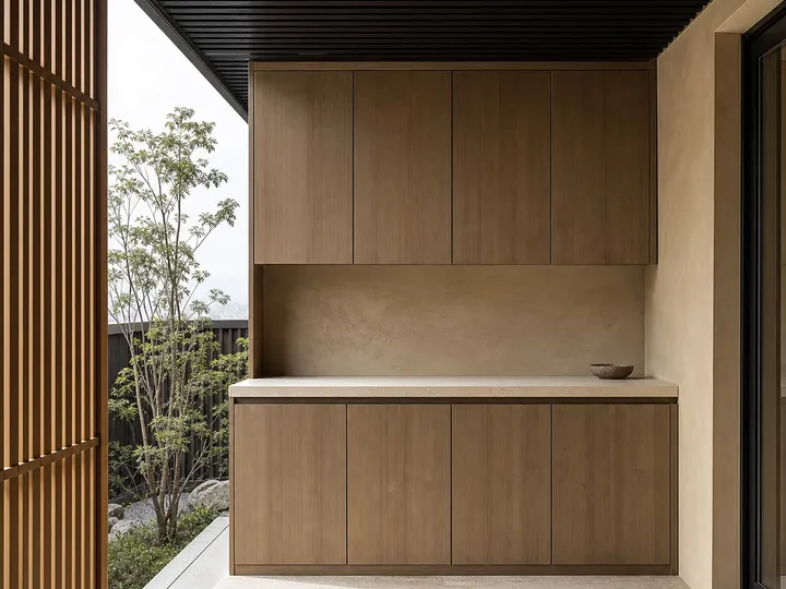 Fadior Aurora Balcony Suite with Stormproof Utility Alcove — 304 stainless steel balcony system, front view