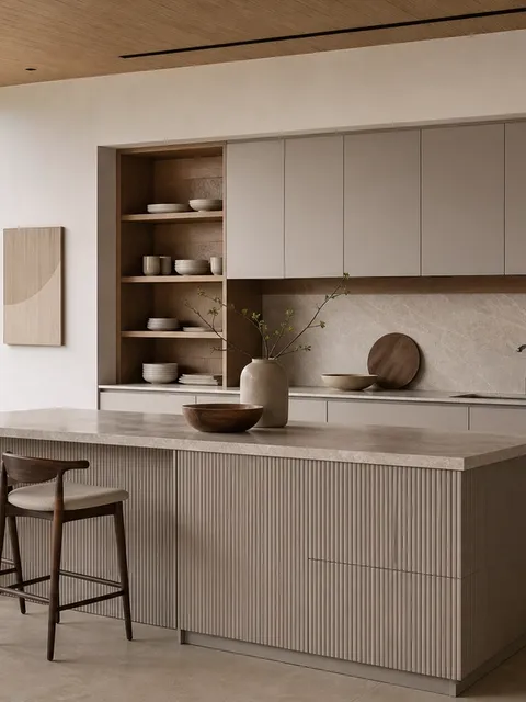 Suite de Cocina Terrena con Puerto de Desayuno Estriado