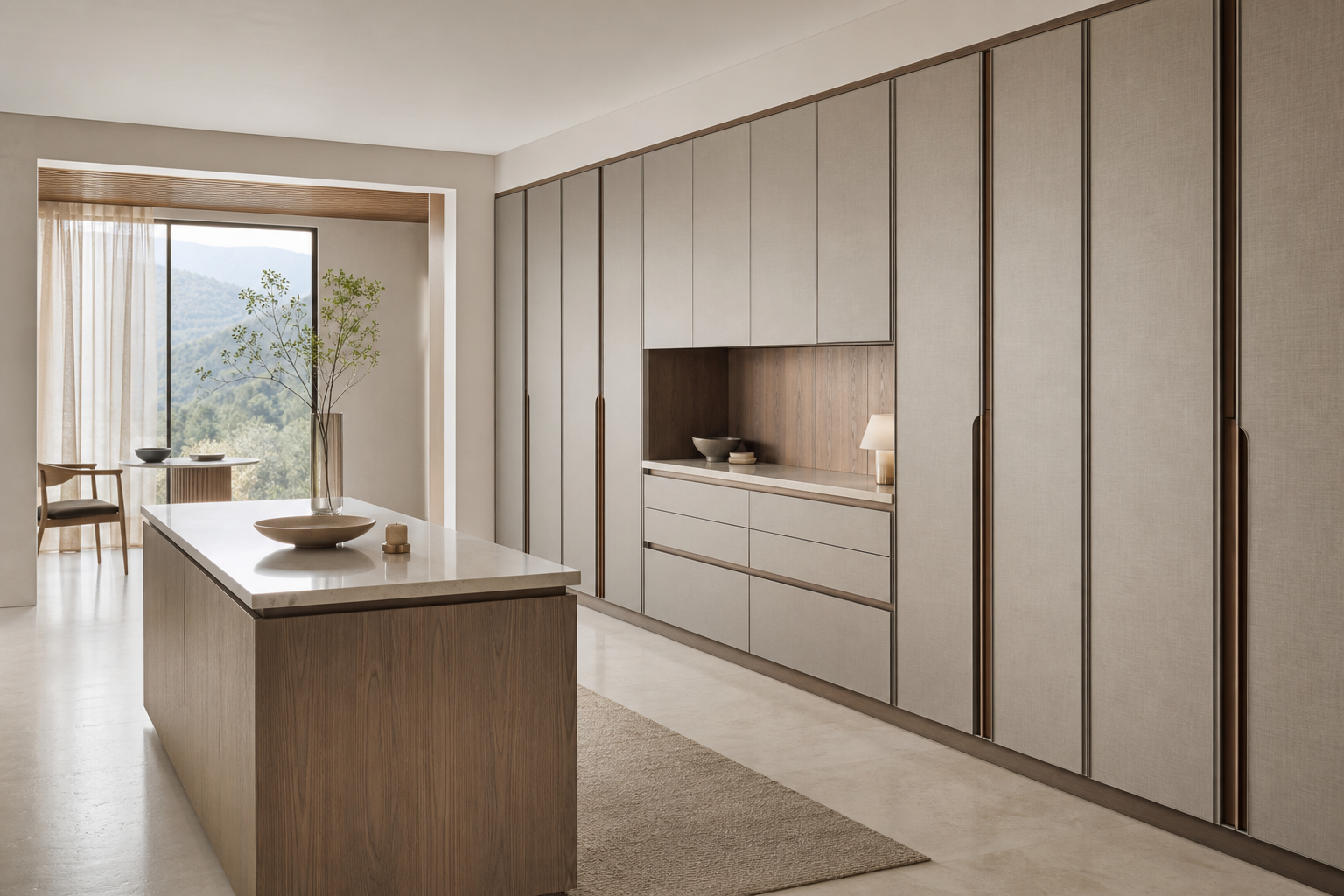 Fadior Lumiere Wardrobe Suite with Travel Packing Wall — interior room context showing cabinet integration