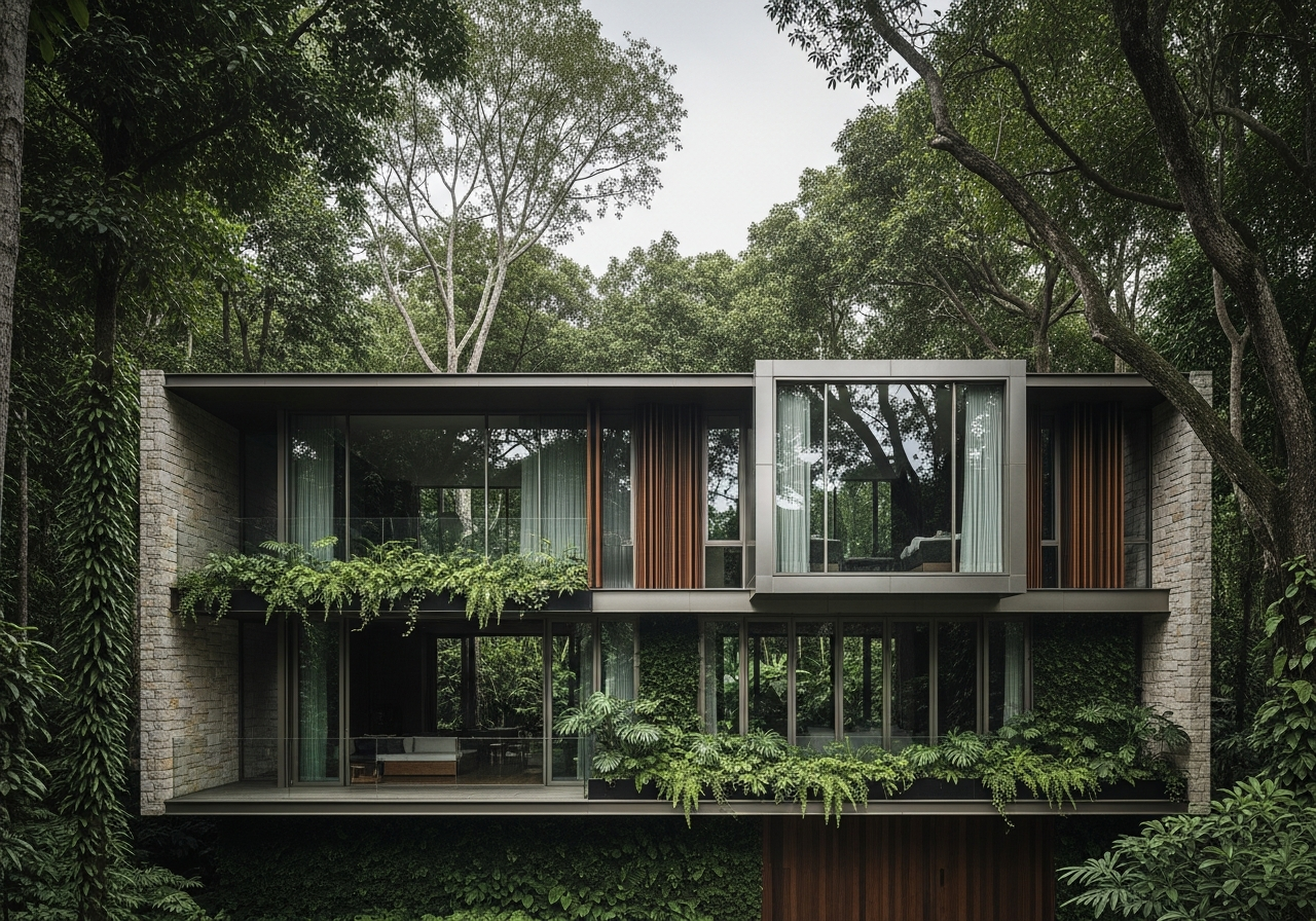Fadior Singapore Hillside Villa — architectural exterior and landscape context