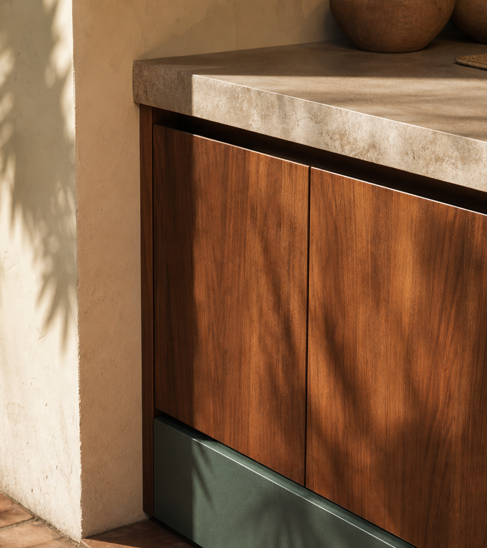 Fadior Dream Home Kitchen Suite with Courtyard Utility Spine — close-up of stainless steel finish and hardware detail