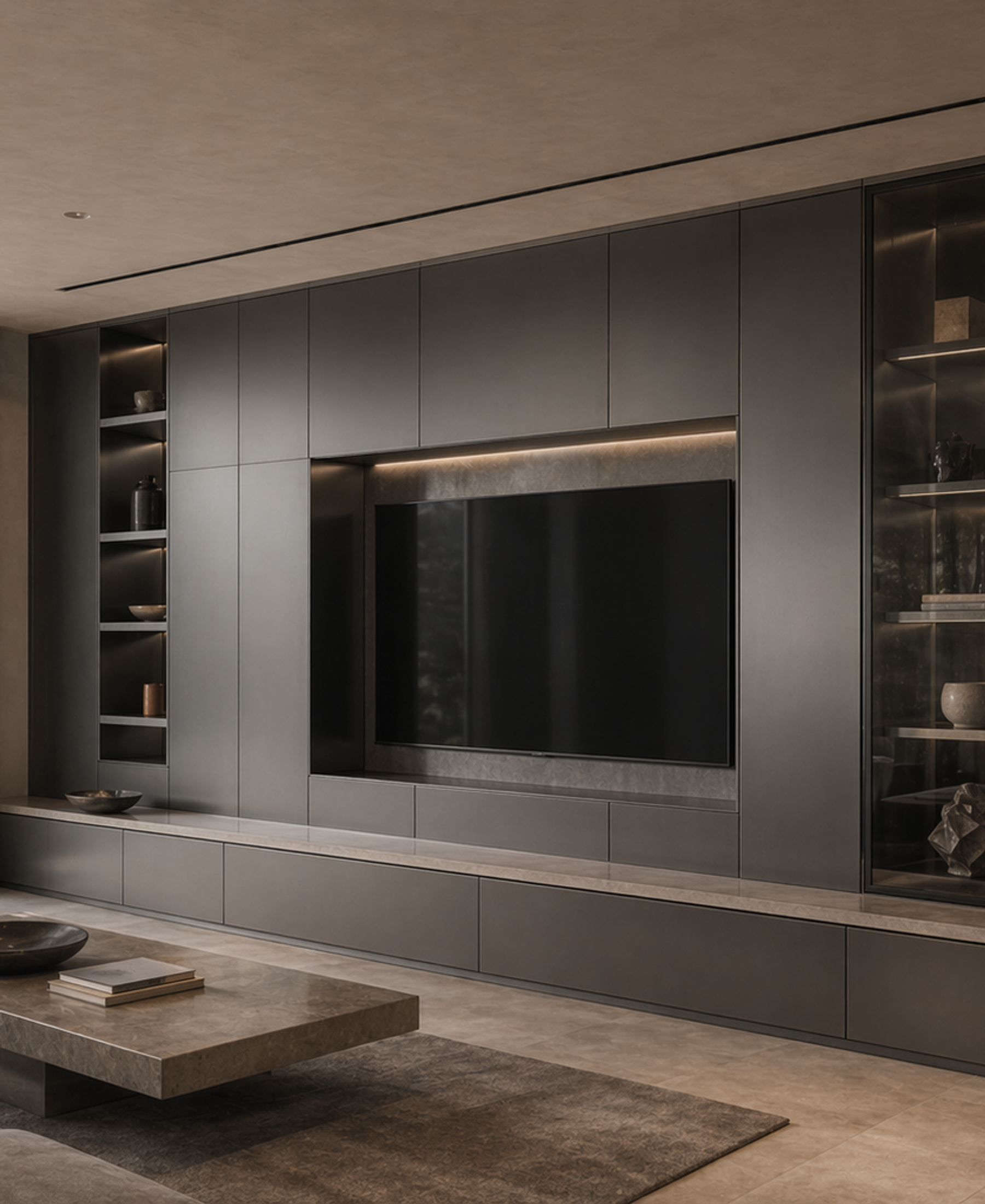 Fadior Essence Living Room Suite — 304 stainless steel living room system, front view