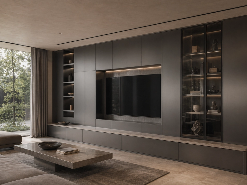 Fadior Essence Living Room Suite — 304 stainless steel living room system, front view