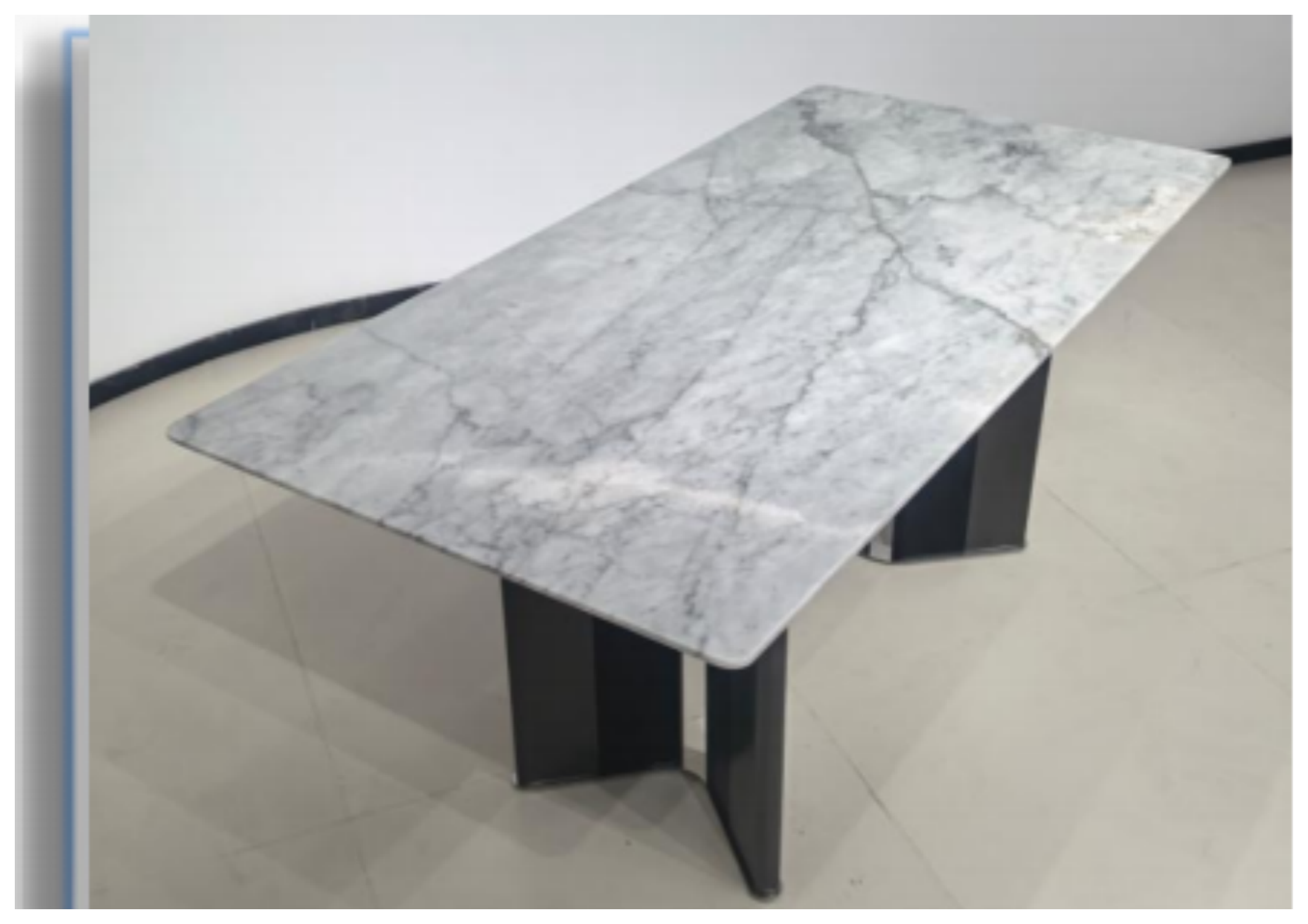 Stone-Top Marble Dining Table 160x80 product photo for FADIOR HOME shop