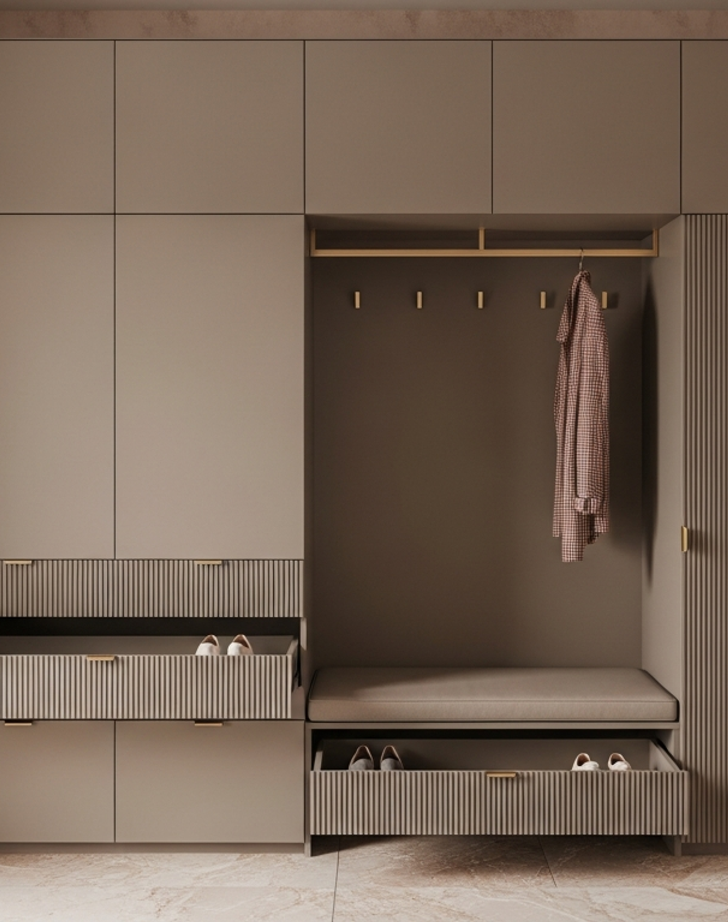 Fadior Archetype Shoe Cabinet — lifestyle setting with natural light and residential styling