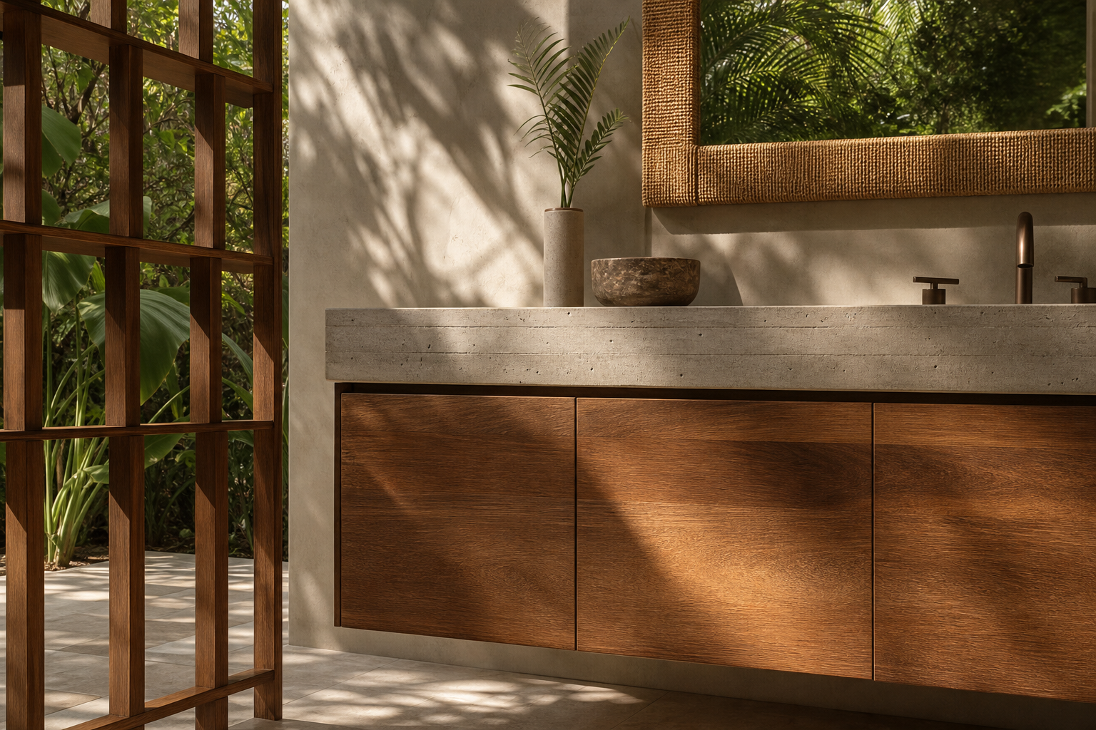 Fadior Voyage Bath Vanity Suite with Milan Spa Vanity Wall — close-up of stainless steel finish and hardware detail