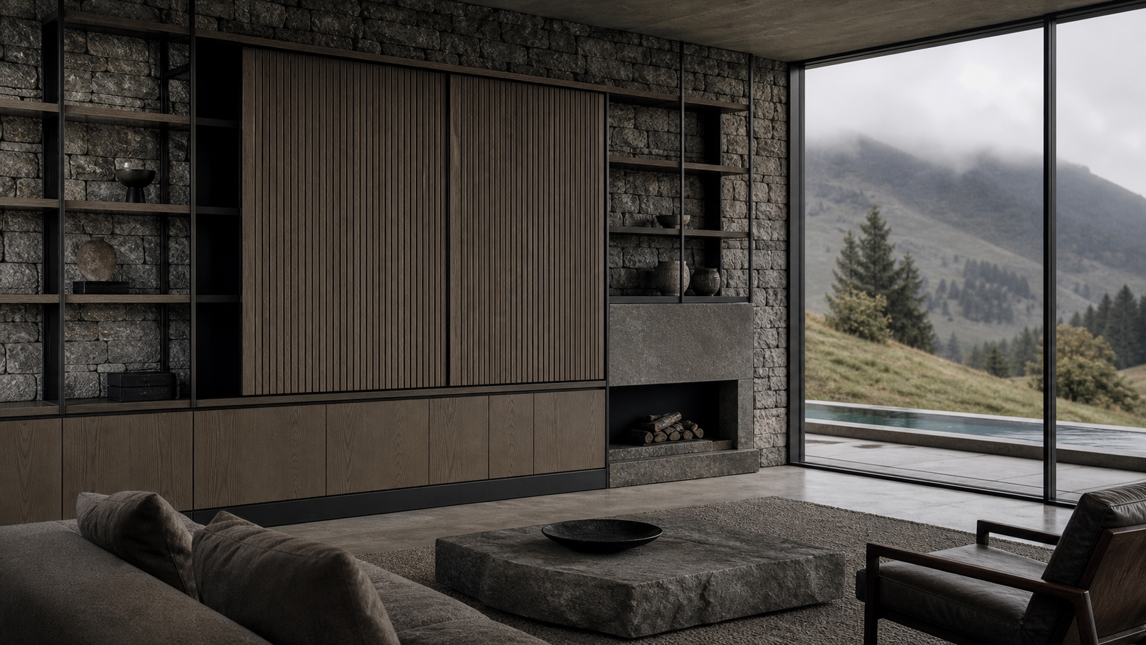 Fadior Zenith FSC Oak Gallery Screen — lifestyle setting with natural light and residential styling